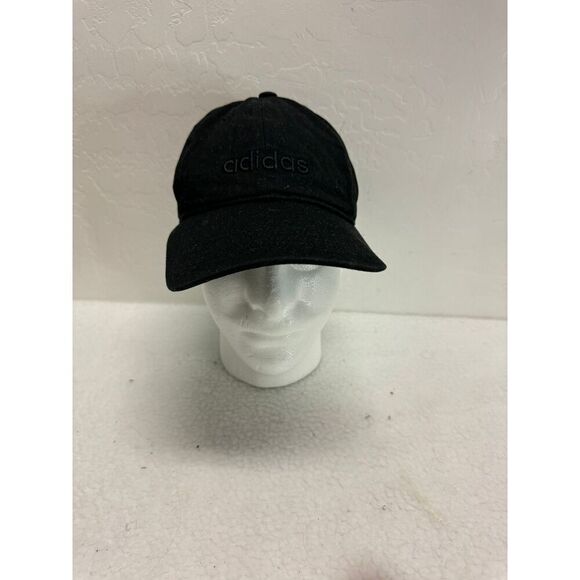 Adidas‎ Black Baseball Cap Adjustable Logo Unisex Cotton Hat - Picture 1 of 7